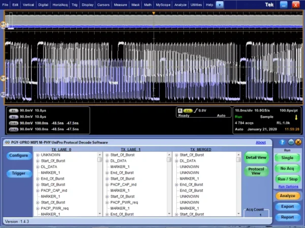 MIPI-UFS/UniPRO/LLI Protocol Decode Software
