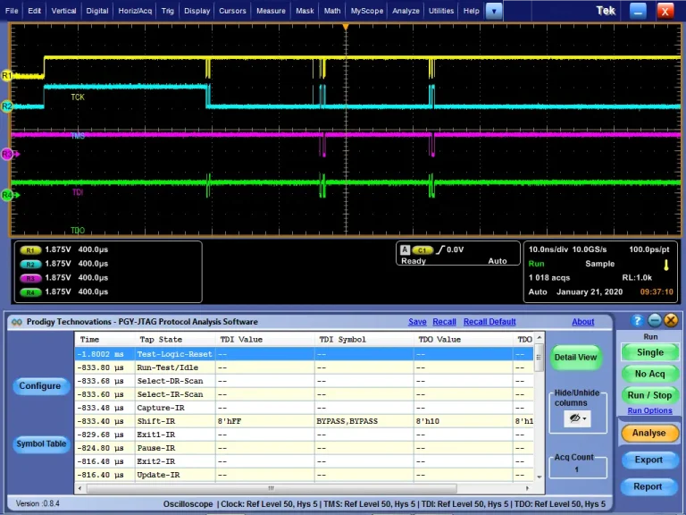 JTAG IEEE 1149.1 JTAG Protocol Decode Software Datasheet